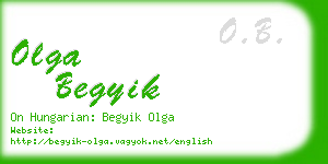 olga begyik business card